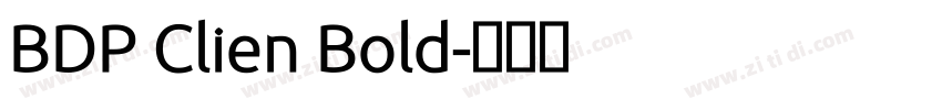 BDP Clien Bold字体转换